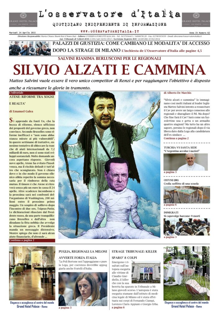 L'osservatore d'Italia edizione del 14 Aprile 2015